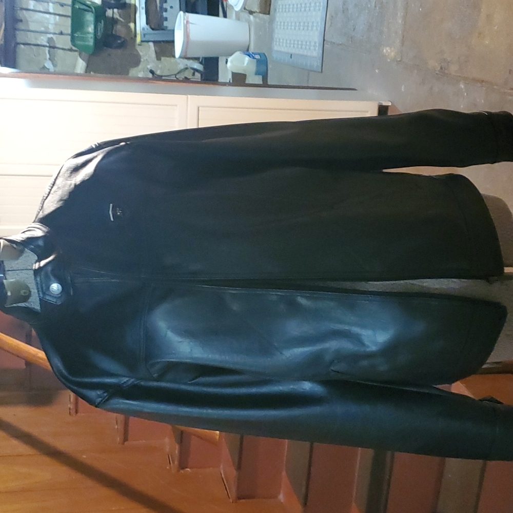 Man's leather jacket black